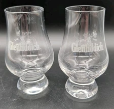 Glenfiddich Whisky Glencairn Crystal Tasting Glass Set of 2 Stag Elk Bar