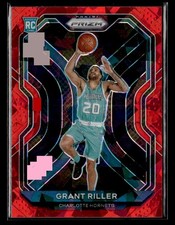 2020-21 Panini Prizm #295 Grant Riller Red Ice Prizms Rookie card