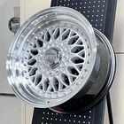 16" Wheels RS Style 16x7.5 4x100/4x114.3 +15 CB 73.1 Silver Machined Lip Set 4