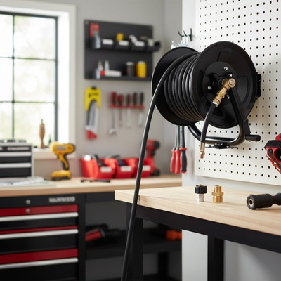 #ad #ad Manual Crank Hose Reel for Power Washers 150ft Hose with Brass Swivel Connector $191.99