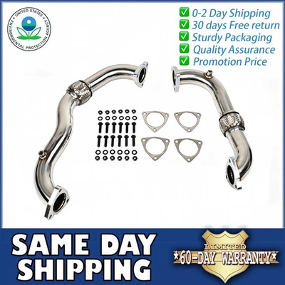 #ad Heavy Duty Thick Wall Stainless Up Pipes For 2008 2010 Ford 6.4L Powerstroke $152.99