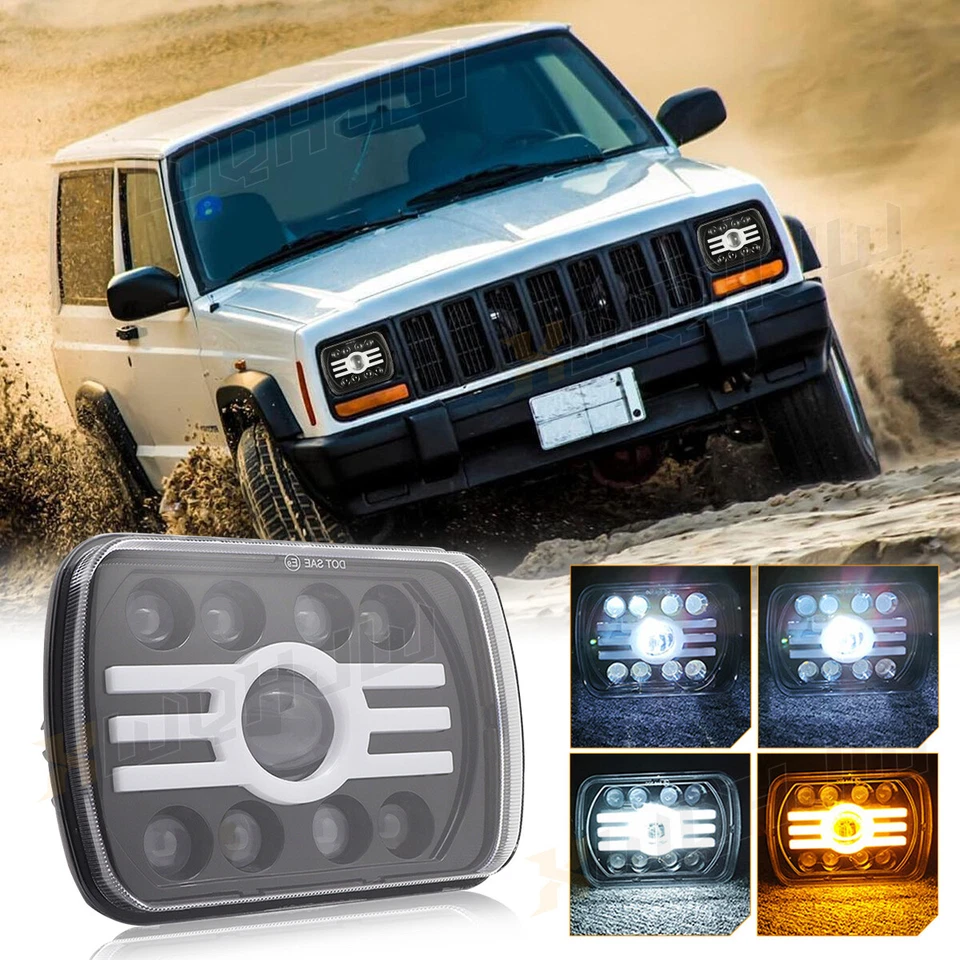 5x7" 7x6" LED Headlight Hi/Lo Sealed Beam DRL For Ford F600/700/800 FT900 F 100 - Изображение 4 из 4