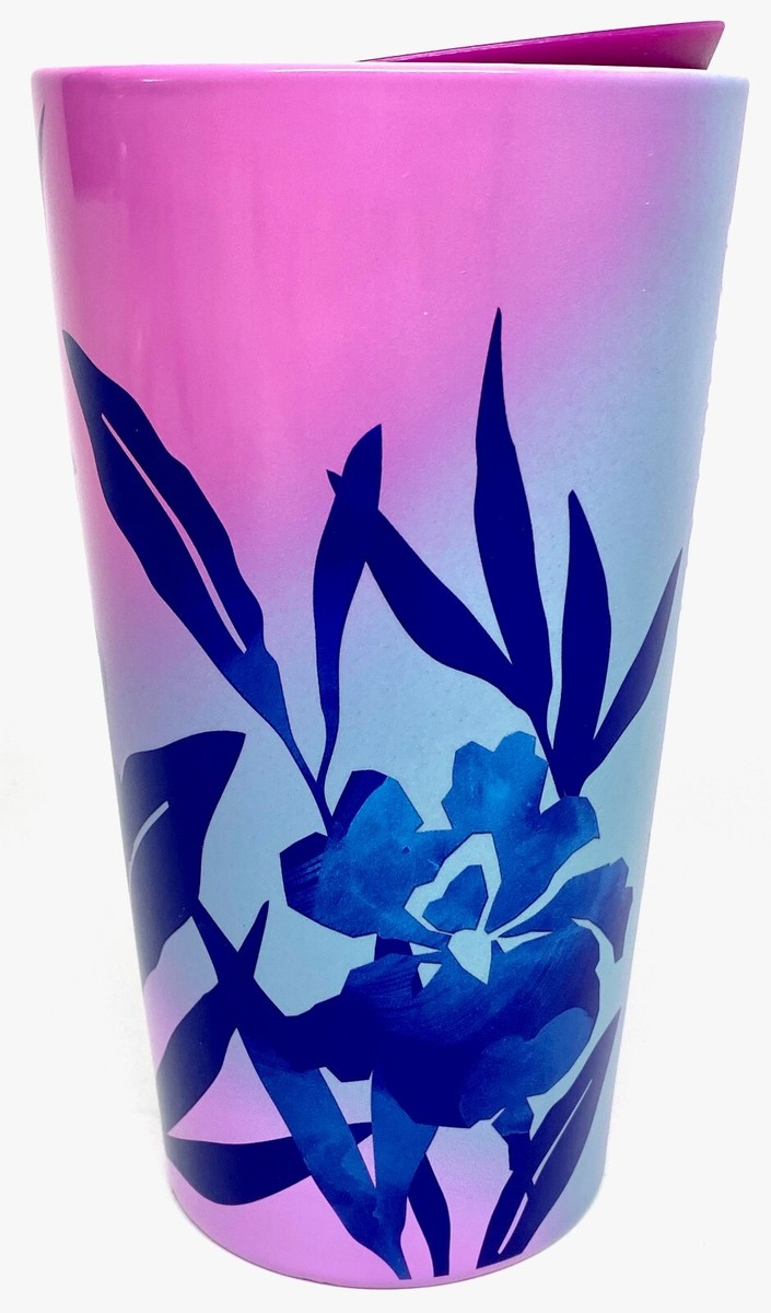 Starbucks 2023 Iris Floral 12oz Ceramic Travel Tumbler Mug