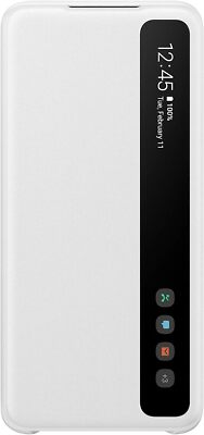 Samsung Galaxy S20 Case, S-View Flip Cover - White (US Version)