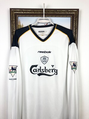 Liverpool Away football shirt 2001 Soccer Long Sleeve Jersey