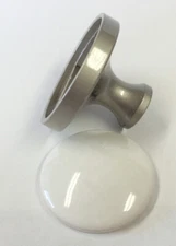 (5 Pack) Unassembled Knob Maker Base & White Ceramic Insert - 32mm DL-P3686-32WT