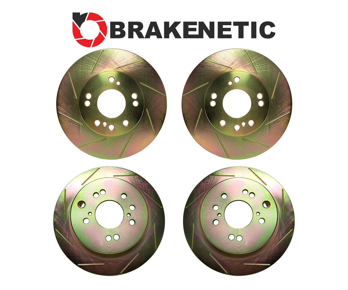 F&R BRAKENETIC Sport Slot Brake Rotors 30mm Z32 300ZX Conversion 4