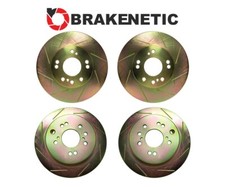 F&R BRAKENETIC Sport Slot Brake Rotors 30mm Z32 300ZX Conversion 4/5LUG