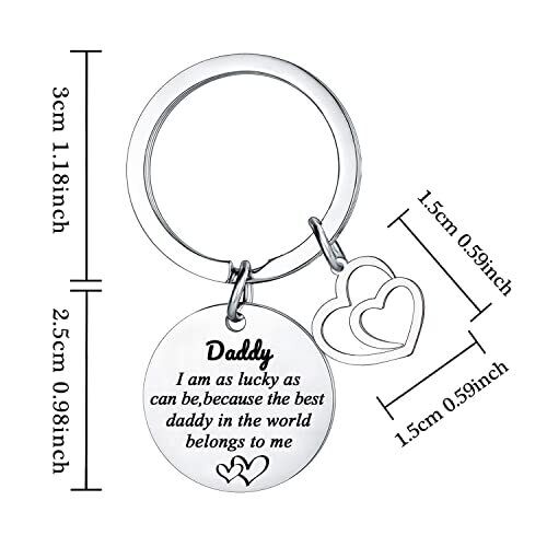Dad Keychain Dad Gifts from Son Daughter Father's Day Gifts for Daddy Papa - Picture 2 of 4