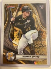 2024 Bowmans Best Henry Davis ROOKIE Gold Refractors Pirates 31/50 + ROOKIE BASE