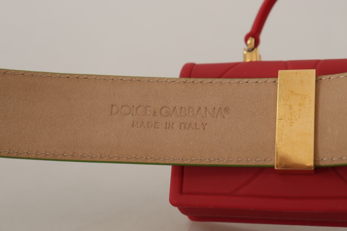 Dolce & Gabbana Green Leather Devotion Heart Micro Bag Headphones Belt Dolce & Gabbana Orange Leather Devotion Heart Micro Bag  main image 3