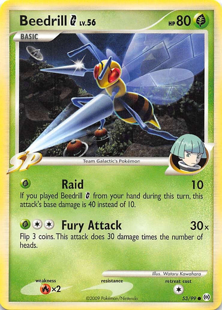 BEEDRILL G 53/99 - NON-Holo COMMON - Platinum Arceus - 2009 POKEMON CARD - NM/M
