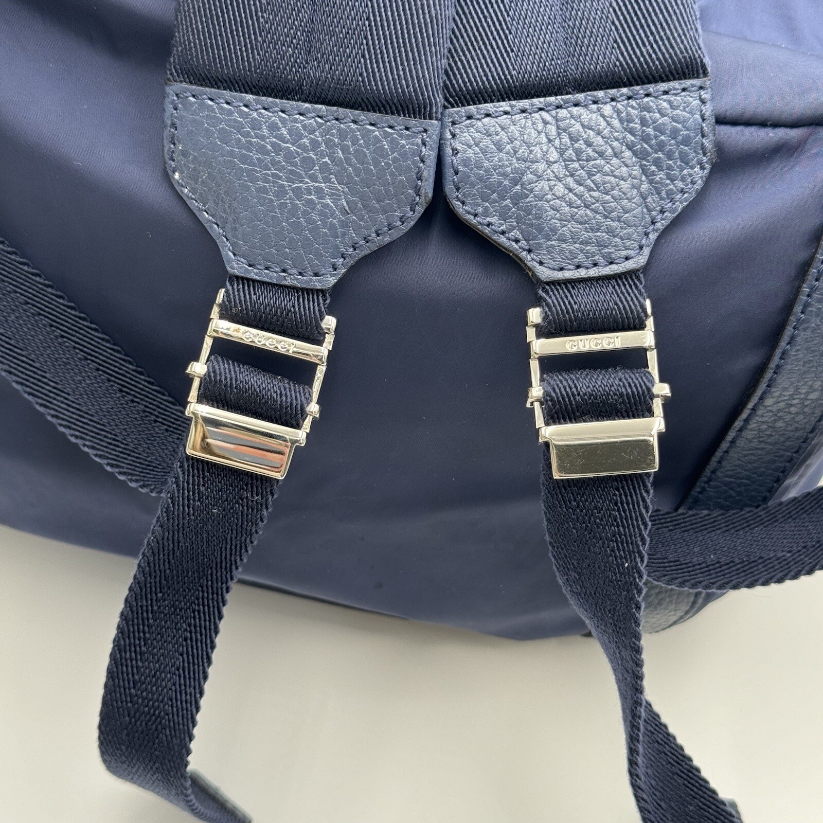 Gucci Nylon Monogram Medium Light Double Buckle B… - image 10