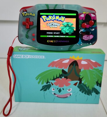 Nintendo Game Boy Advance Venusaur Pokemon USB-C Backlit M2 IPS Display Retro GBA