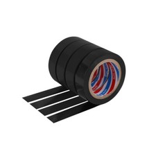 GEYA 4 Rolls Black Electrical Insulation Tape PVC Waterproof 3/4" InchX30FT IP67