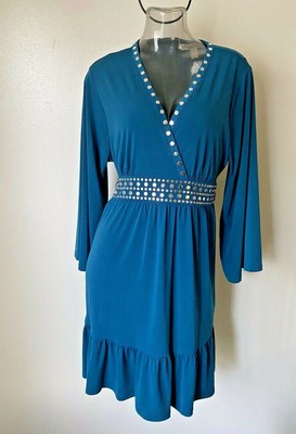 teal jersey dress
