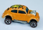 Hot Wheels Redline 1973 Custom Volkswagen Diecast Metal Base Orange VW Bug