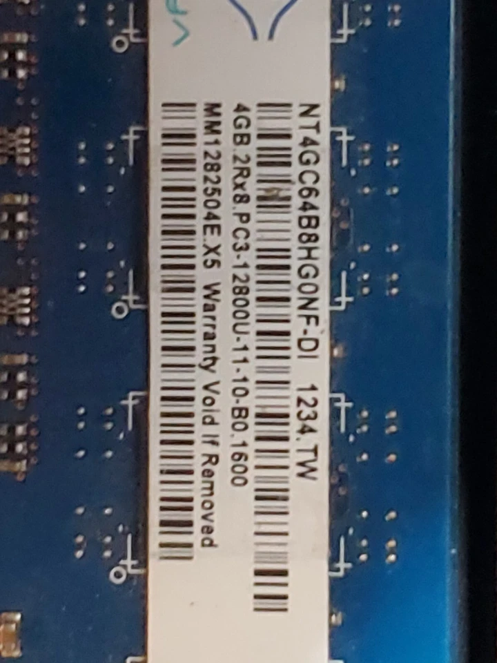 Nanya 2 x 4GB DDR3 Desktop Memory NT4GC64B8HG0NF-DI KIT OF 2 (8GB TOTAL) - Image 3 of 3