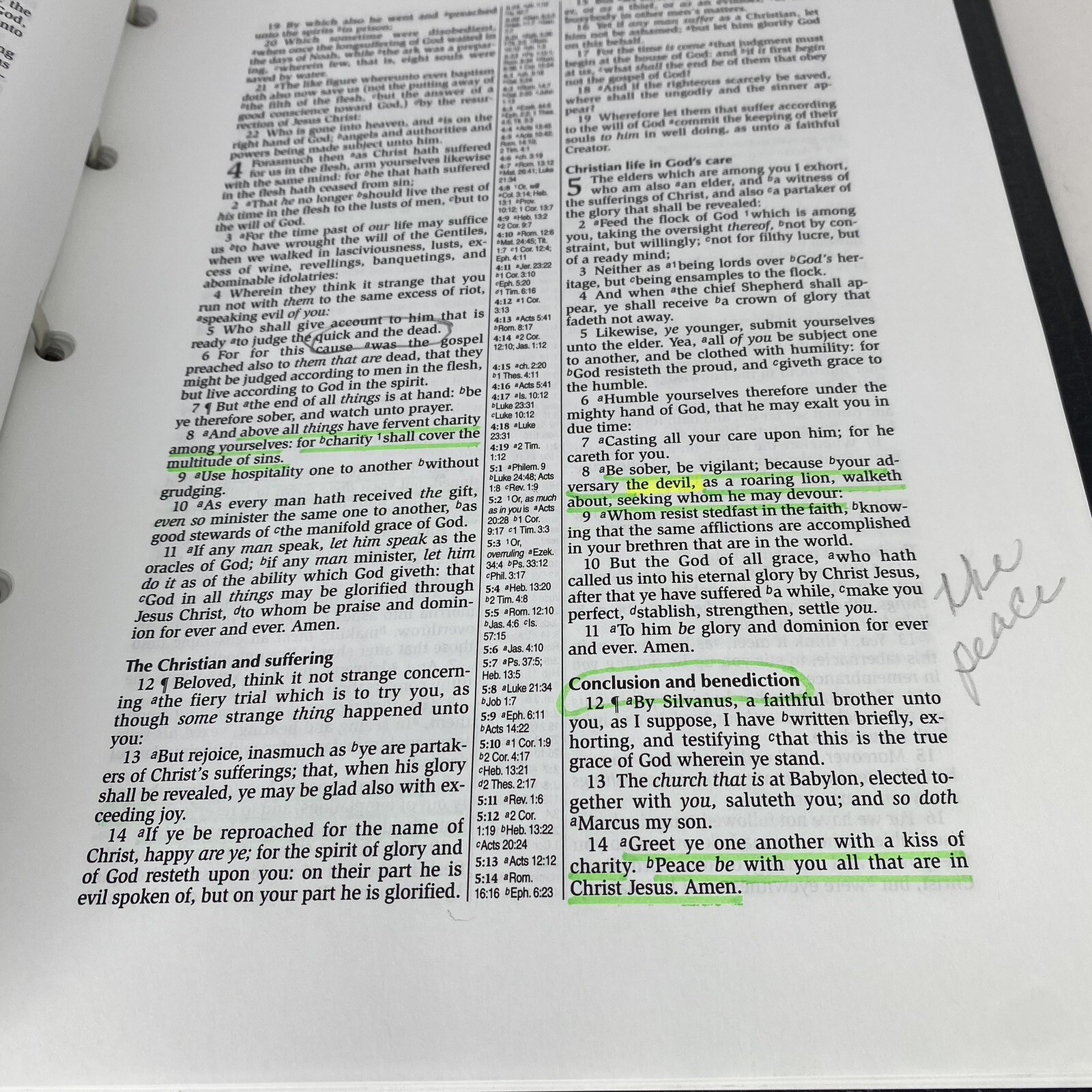KJV Loose-Leaf Wide Margin Reference Bible 5!ring Binder by Hendrickson ...