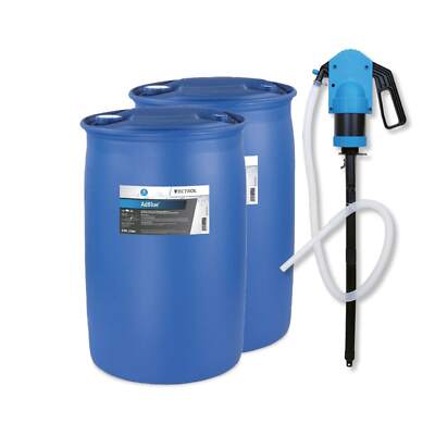 Ad Blue AdBlue  2x 210L Fässer + Handhebelpumpe Harnstofflösung ISO 22241
