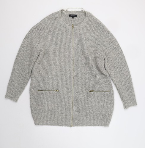 Primark Womens Grey Overcoat Coatigan 