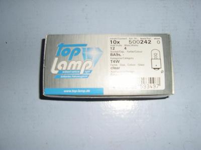 Glühlampe  TOP-LAMP 12V 21/4W BAZ15d - 10 Stück