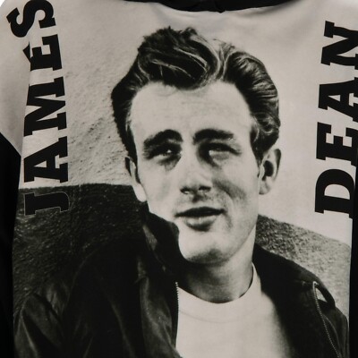 DOLCE & GABBANA James Dean Oversized Hoodie Sweater Black White