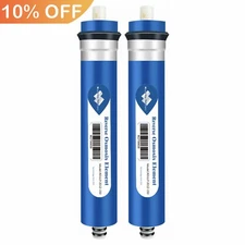 2 Pack 50/75/100/150GPD RO Membrane Reverse Osmosis System Water Purifier Filter