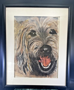 Framed 11x14 Drawing Berkeley Of Manitou By Carol Jobe Colored Pencil Charcoal