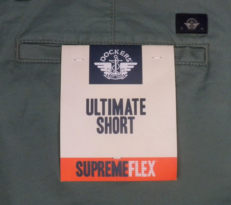 NUEVO CON ETIQUETAS ~ DOCKERS Pantalones Cortos Para Hombre Verde Ultimatre Talla 36 Foto 2 de 4