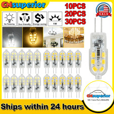 30pack G4 20w 2835 Smd Bi-pin 12 Led Lamp Light Bulb Dc12v 6000k White Warm Us