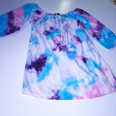 karen kane tie dye peasant top