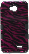 Cubierta híbrida Asmyna TUFF para LG Optimus Exceed 2/L70 rosa intenso/negro