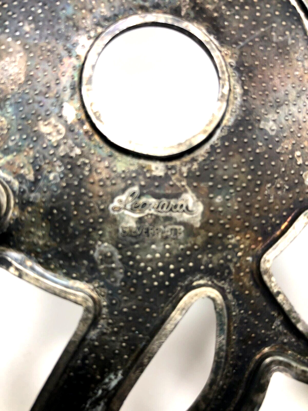 Leonard Silver Plate 10" Owl Trivet Vintage Wall Art Rubber Feet Made In Italy