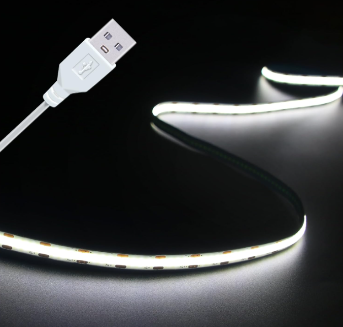 Led Strip Lights 5V USB LED Lighting COB LED Strip Light White-image