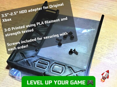 Original OG Xbox 2.5'' SSD Mount - 3-D printed - 3.5'' to 2.5'' adapter - F/S!