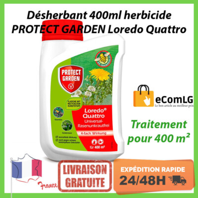 Désherbant 400ml herbicide PROTECT¹GARDEN Loredo Quattro Pelouse