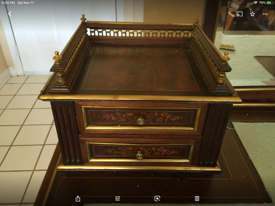 Secretária fina mogno francês do século 19 bonheur de jour - Imagem 4 de 4