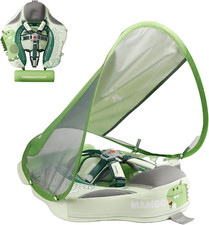 Mambobaby Deluxe Baby Pool Float with Canopy - Safe Swim Trainer for Infants