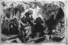 8" x 10" 1859 Photo A Day in the Country - The Picnic Humourous picnic scen