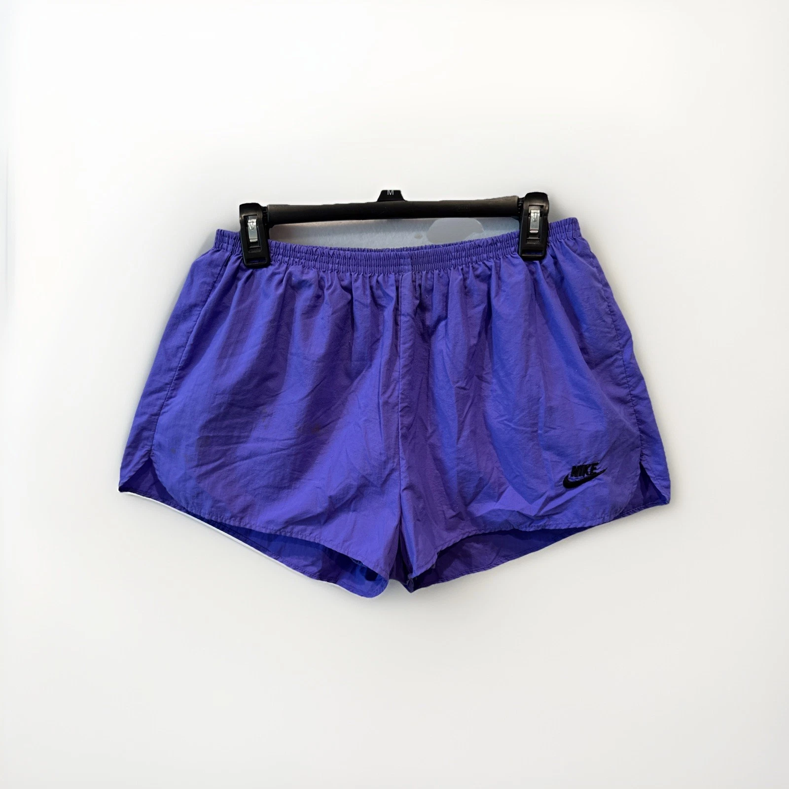 Vintage 1980s Nike Sprinter Shorts Purple XL Made in USA Lined Rare Track Gym