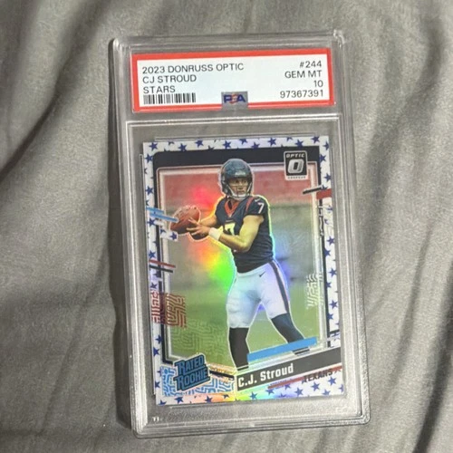 2023 Panini Donruss Optic C.J. Stroud #244 Rated Rookie Stars Prizm PSA 10