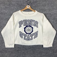 Vintage 80s Penn State Cropped Crewneck Sweatshirt One Size College University