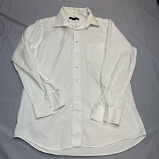 David August Shirt Mens Medium White Dress Canada 32/33 Monogram Bespoke