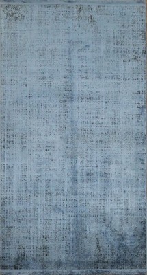 Modern Minimalist Sky Blue Foyer Rug 3x5 Ft Turkish Contemporary Accent Carpet