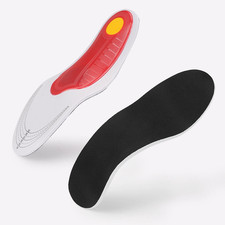 Arch Support EVA Shock Absorption Insoles, Black Breathable Mesh, for Men Wome