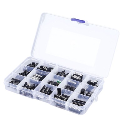 150 Pcs 10 Typen Integrated Circuit Chip Flat Pin IC Chips Sortiment IC Soc AK