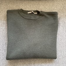 Men  s Raffi Hunter Green Heavy Merino Wool Crewneck Sweater Size M