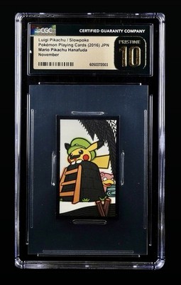 2016 Pokémon Hanafuda Slowpoke & Pikachu Pokémon 2016 Hanafuda Mario Luigi Pikachu Slowpoke CGC Pristine 10
