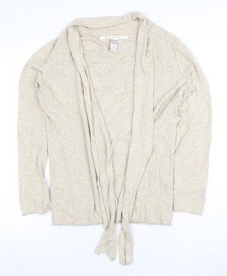 Max Studio leichte offene Strickjacke Damen beige XS